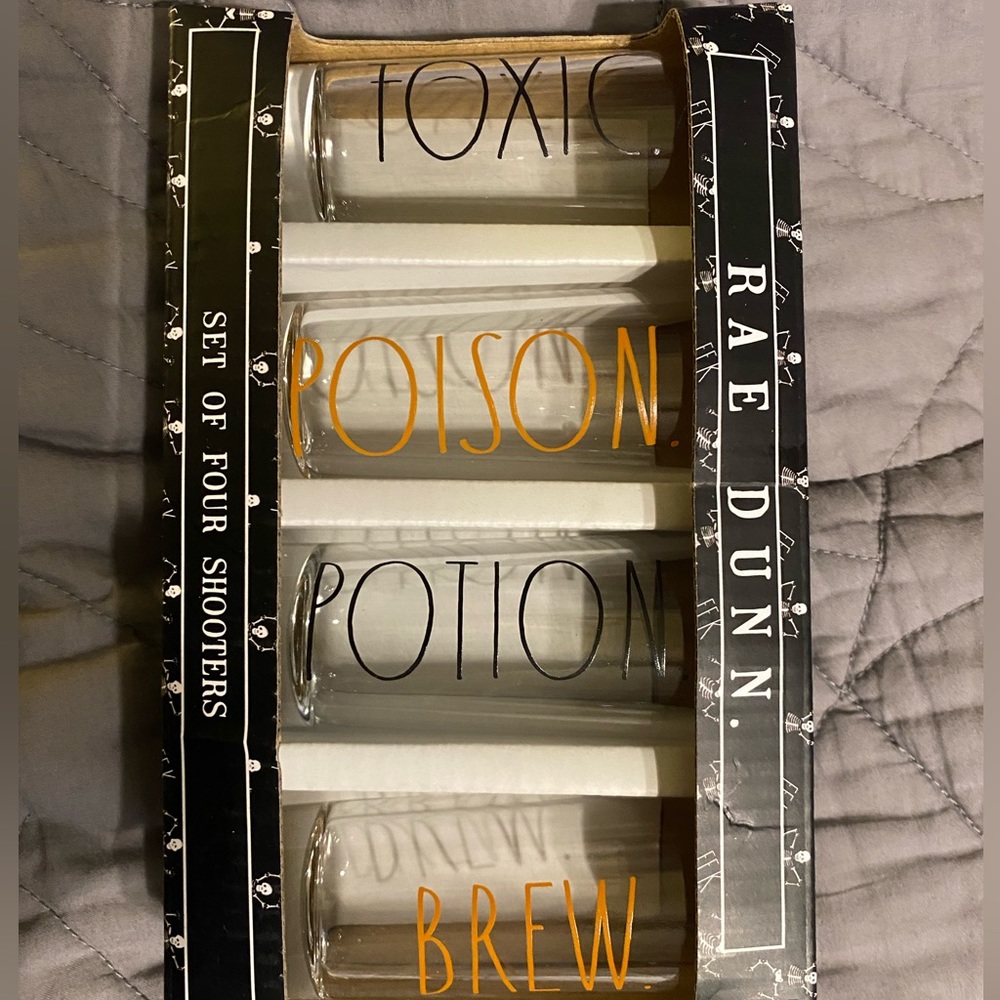Rae Dunn Halloween tall shot glasses